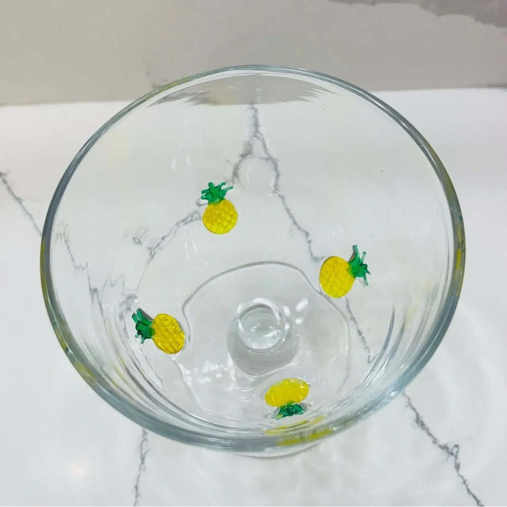 Anthropologie Penelope Pineapple Goblet Glass - Picture 3 of 4